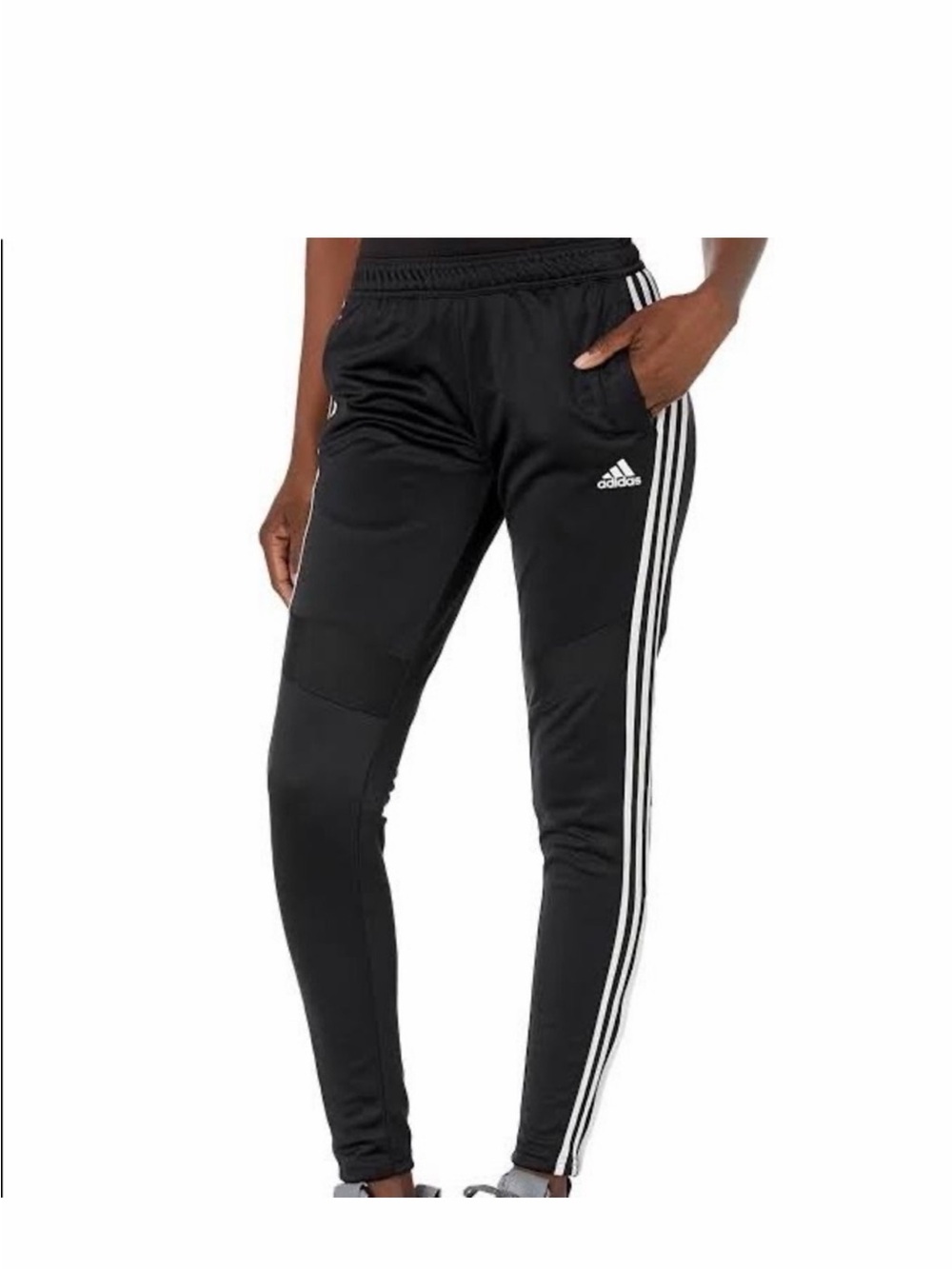 Adidas Women's Black Joggers with White Stripes